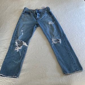 Levi’s wedgie straight jeans. High rise, button fly.